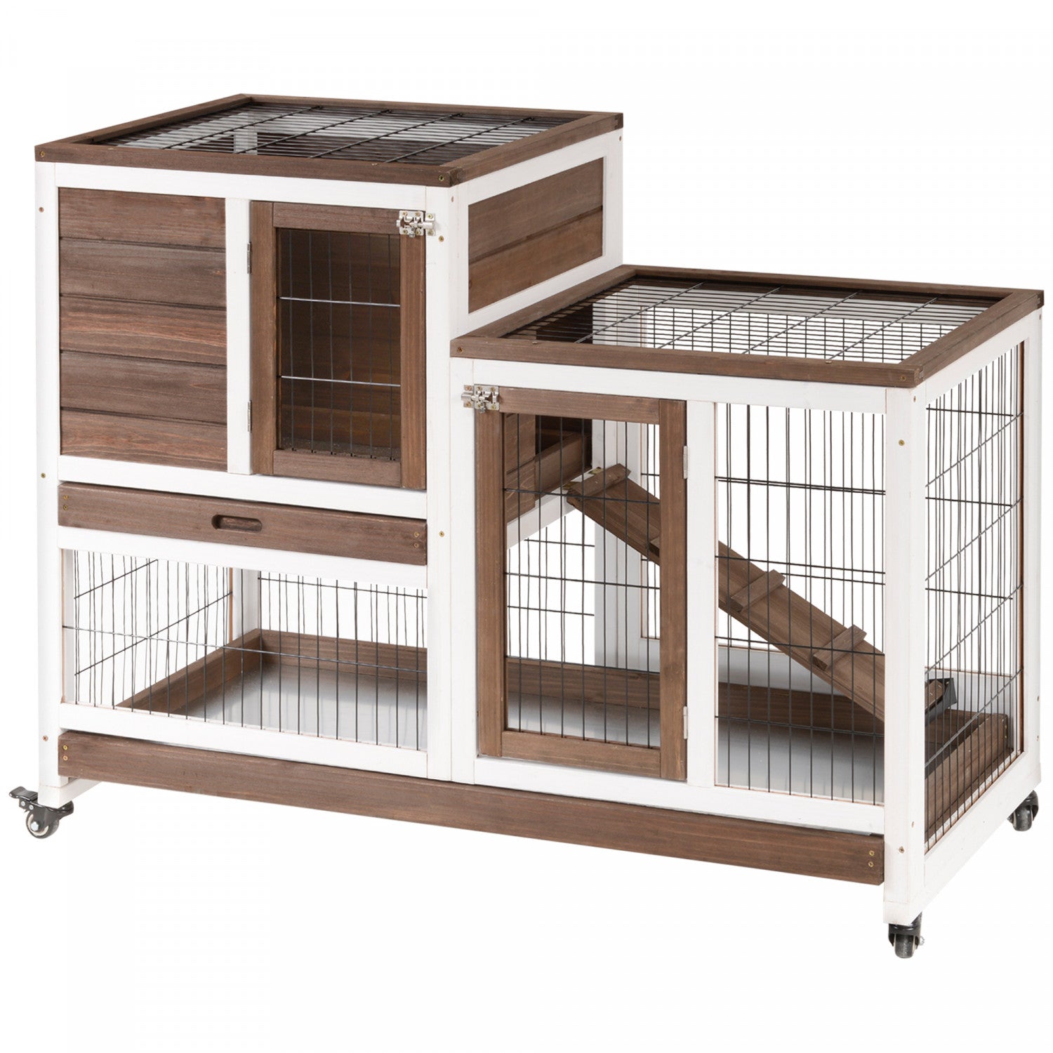 thumbnail image 2 of Mcage 4-Tiers Indoor Rolling Cage For Guinea Pig, Rabbit, Ferret, Kitten - Black 2 of 3