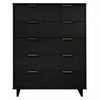 Granville Modern 38\" Chest in Black (5-Drawer)