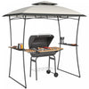 Outsunny 8' X 5' Grill Gazebo, Double Tiered Barbecue Gazebo, Light Grey