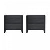 Linda Modern 24\" Nightstand in Charcoal Gray (2-Drawer) - Set of 2
