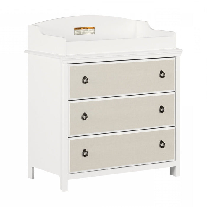 Cotton Candy Changing Table - White Beige