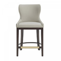 Blair Modern Wood Upholstered Counter Stool in Stone 