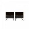 Rockefeller Mid-Century Modern 20\" Nightstand in Gray (1-Drawer) - Set of 2