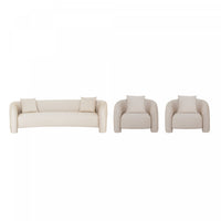 Sylvia Modern Glam 3-Piece Sofa Set in Gold Dust