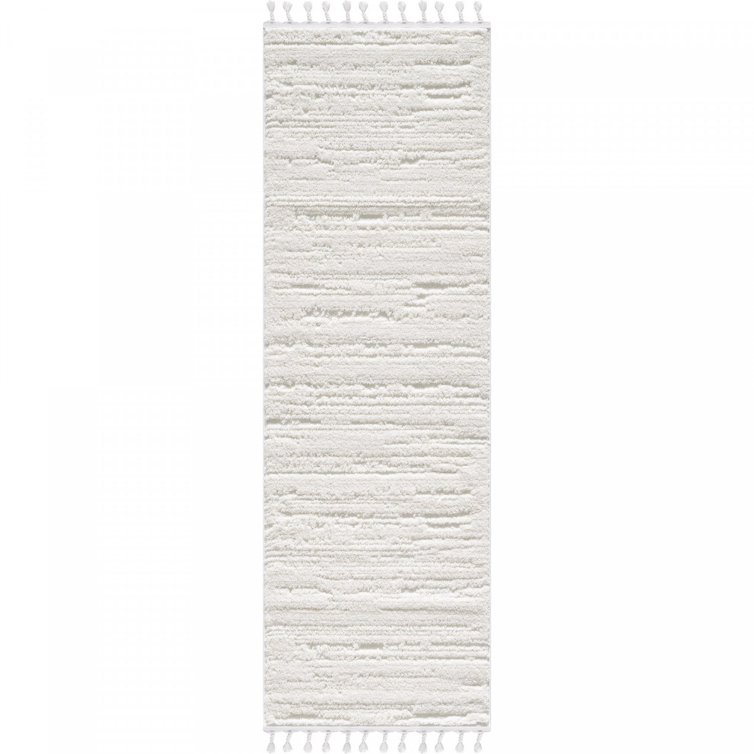 Quinto Cream Waves Shag Area Rug - 2'7