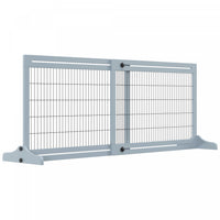 Pawhut Free Standing Pet Gate, Wooden Foldable Dog Gate With 41