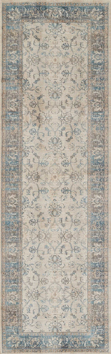 Monet Traditional 2'6\" x 8'0\" Runner Rug in Blue Indoor Area Rug