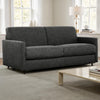 Brix 70 in. Textured Weave Euro Sofa Bed with Memory Foam Mattress - Graphite | Brix 70 po. Canape-lit euro en tissu texture avec matelas mousse memoire - Graphite