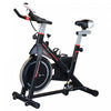 Soozier Upright Stationary Exercise Bike Indoor Cardio Workout Training Bicycle W/ Adjustable Resistance Lcd Monitor Phone Holder Black