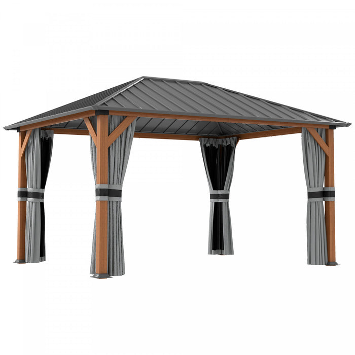 Outsunny 13' X 10' Hardtop Gazebo Outdoor Gazebo Canopy