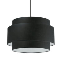 Dainolite Priya 4 Light Chandelier Small Matte Black Black/White Shade Lamp