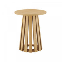 Layla Scandinavian Modern End Table in Light Oak 