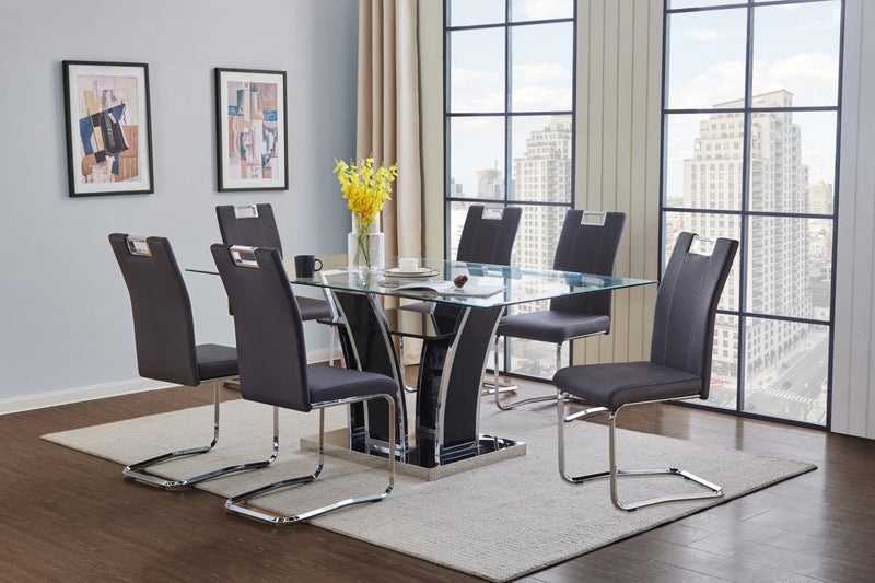 Paladin II Dining Chair, Grey Fabric (set Of 2) 