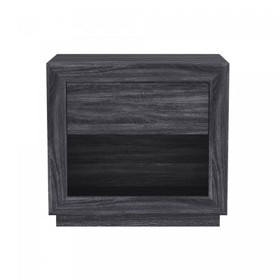 Soren Contemporary 26" Nightstand in Charcoal Gray (1-Drawer) | Table de nuit contemporaine Soren 26" en gris charbon (1 tiroir)