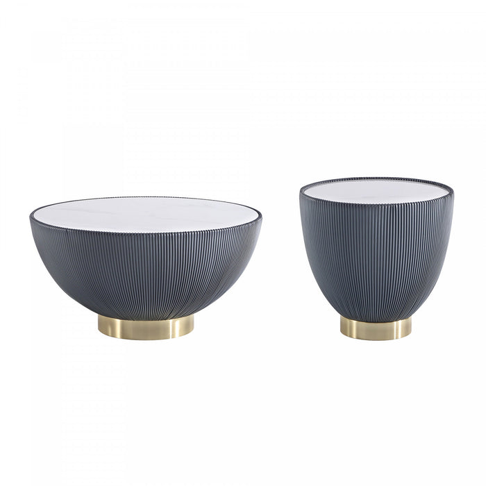Anderson Modern 2-Piece Coffee Table & End Table Set in Gray