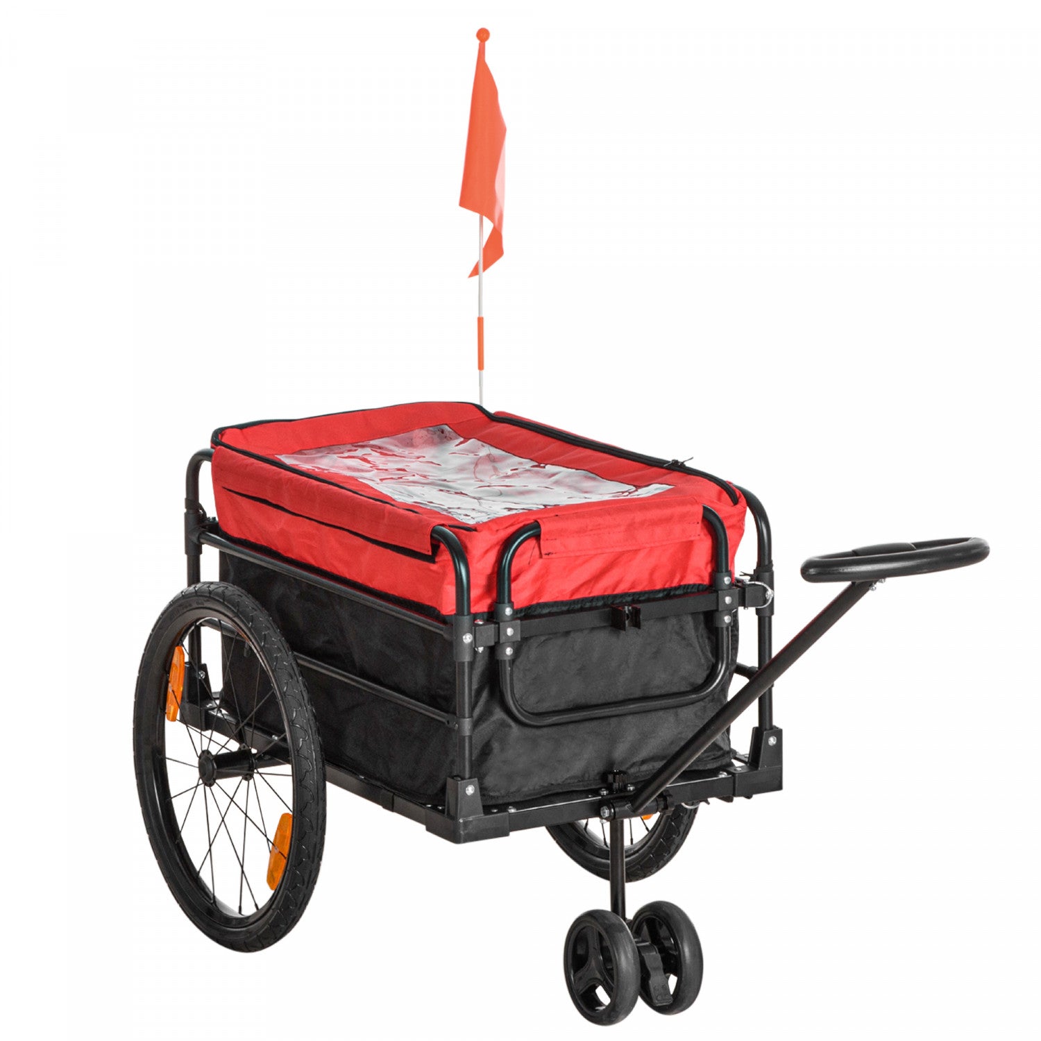 Aosom Bike Cargo Trailer Wagon Cart Multi use Garden Cart With R. The Brick