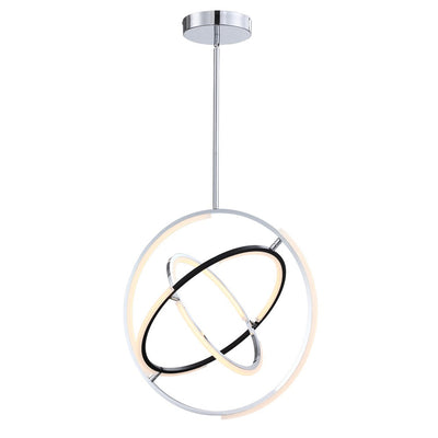 Trilogy Collection 24" Integrated LED Pendant - Polished Nickel|Luminaire suspendu de la collection Trilogy avec lumière à DEL intégrée de 24 po - nickel poli