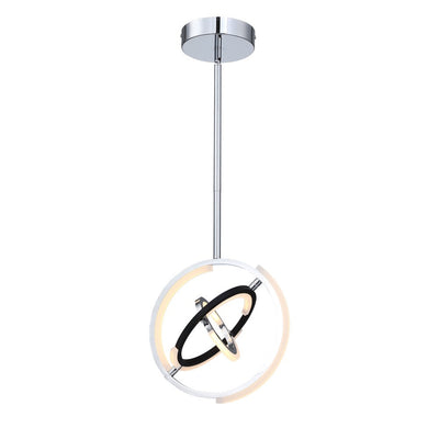 Trilogy Collection 13" Integrated LED Pendant - Polished Nickel|Luminaire suspendu de la collection Trilogy avec lumière à DEL intégrée de 13 po - nickel poli