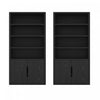 Rivington Modern 40\" Bookcase Cabinet in Black - Set of 2