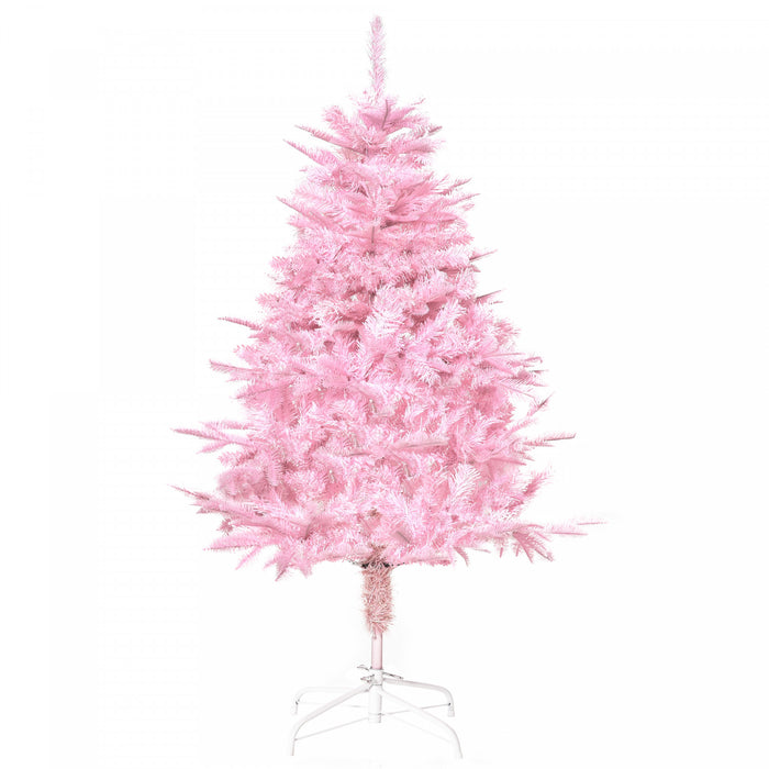 Homcom 4ft Artificial Christmas Tree With Automatic Open For Party Pink