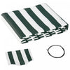 Outsunny 11' X 10' Retractable Awning Fabric Replacement Outdoor Sunshade Canopy Awning Cover, Uv Protection, Green And White