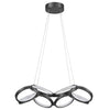 Dainolite Philo Chandelier 64w Matte Black White Silicone Diffuser Lamp