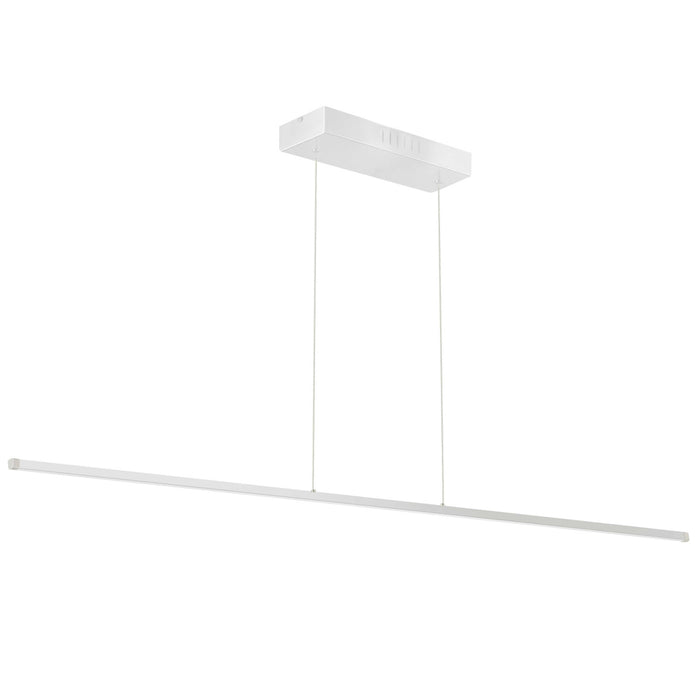 Dainolite Array LED Horizontal Pendant 56w 72\" Matte White Finish White Acrylic Diffuser Lamp