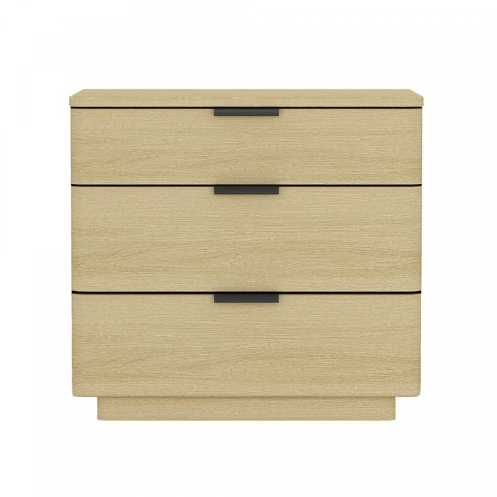 Payton Modern 26\" Nightstand in Natural Oak (3-Drawer)