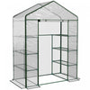 Outsunny 56\" X 29\" X 77\" Portable Walk-in Greenhouse Garden Flower Plant Growing Warm House W/ 4 Tier Shelves And Roll Up Zippered Door, Transparent