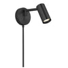 Dainolite Stanly 1 Light Wall Swing Arm Spotlight Matte Black Lamp