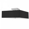 Dainolite Seren 3 Light Semi-flush Mount Polished Chrome Black Shade Lamp