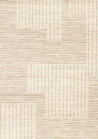 Florence Brown Cream Geometric Linework Design Rug, 5'3