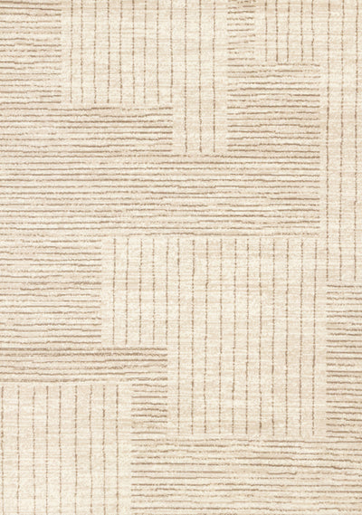 Florence Brown Cream Geometric Linework Design Rug, 5'3" x 7'4" Indoor Area Rug | Tapis Florence Brown Cream a motif geometrique a lignes lineaires, 5'3" x 7'4"