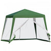 Outsunny Party Tent Canopy, Outdoor Gazebo Sun Shade Shelter, Green