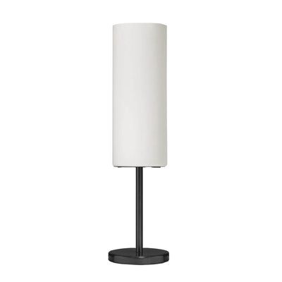 Dainolite Paza 1 Light Table Lamp Matte Black White Glass|Lampe de table Paza de Dainolite en verre blanc, avec fini noir mat et 1 ampoule