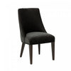 Beever Modern Chenille Wood Dining Chair in Black - Set of 2 | Chaise de salle a manger moderne Beever en bois et chenille noire - Lot de 2