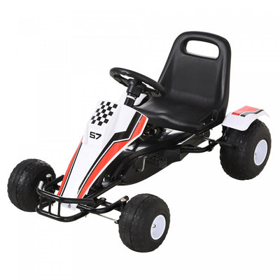 Aosom Pedal Go Kart Children Ride On Car Racing Style With Adjustable Seat, Plastic Wheels, Handbrak|Aosom Pedale Go Kart Enfants Monter Sur Style De Course De Voitures Avec Siege Reglable, Roues En Pl