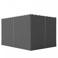 Outsunny 10' x 13' Universal Gazebo Curtains, 4 Panels, Grey