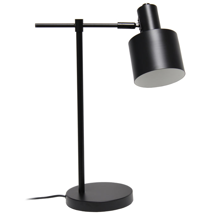 Camden Industrial Metal Desk Lamp, Onyx, 21.8\"H