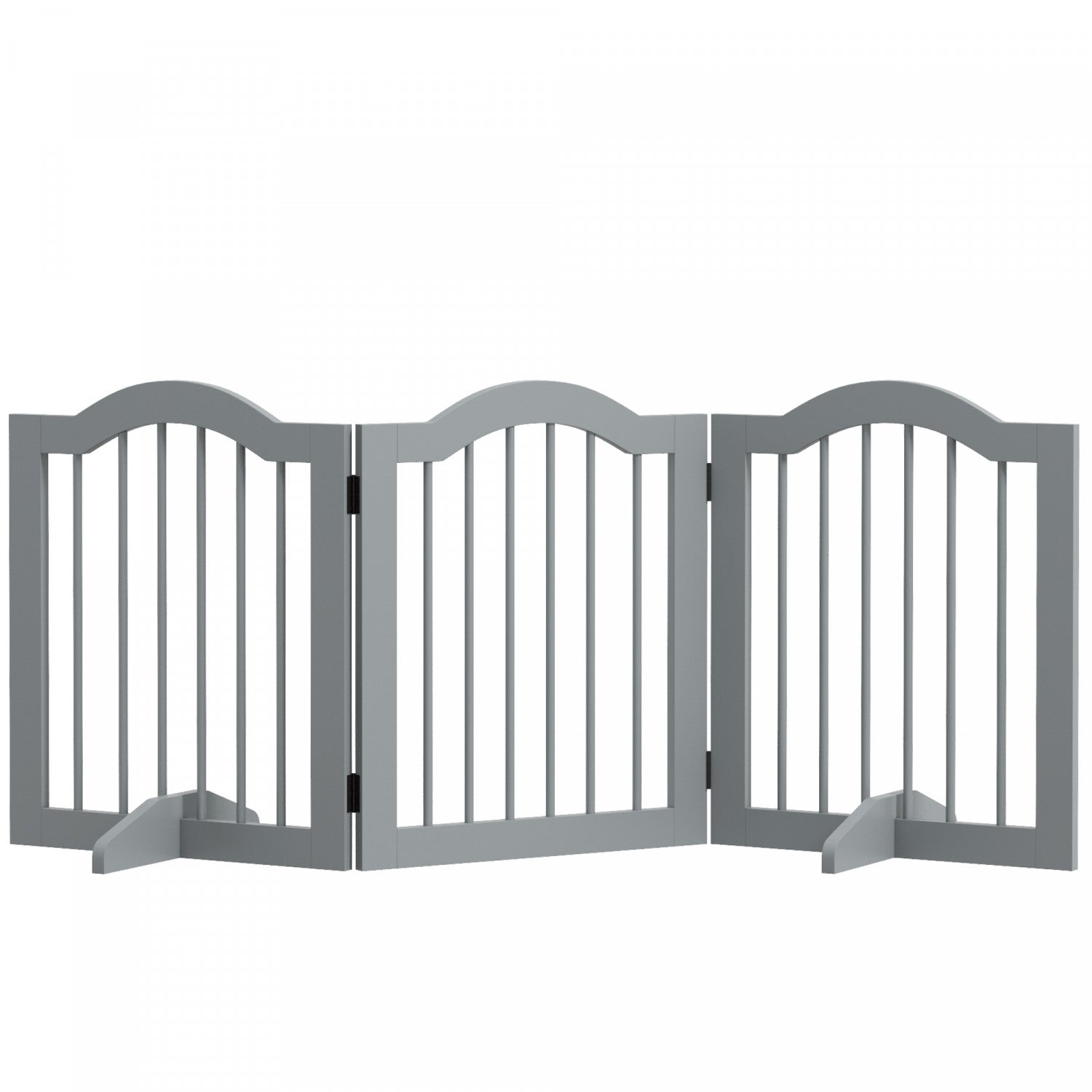 Baby Gate PawHut Freestanding Pet Gate Barrier Pannel W/Support