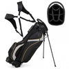 Costway 9\" Golf Stand Bag Club 8 Way Divider Carry Organizer Pockets Storage Black New