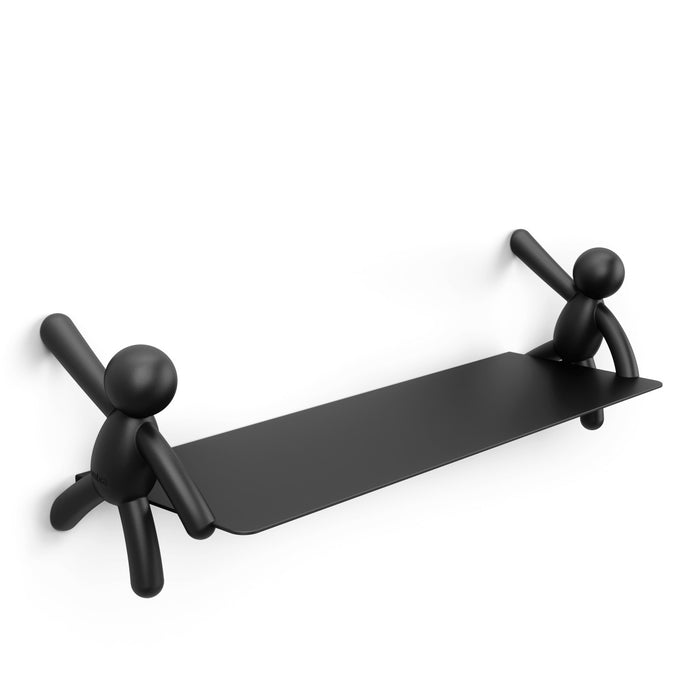 Umbra Modern Steel Buddy Floating Wall Shelf - Black