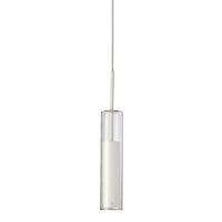 Dainolite Luna LED Pendant 6w White Finish Clear Glass Lamp