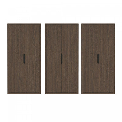 Rivington Modern 38" Bookcase Cabinet in Walnut - Set of 3 | Armoire bibliotheque moderne Rivington 38" en noyer - Ensemble de 3
