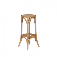 Rae Backless Rattan Barstool - Natural