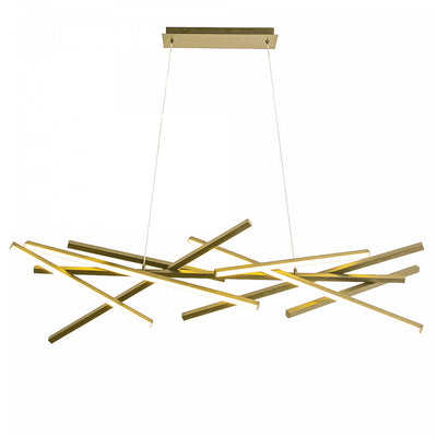Dainolite Carly Chandelier 62w LED Aged Brass Lamp|Lustre Carly de Dainolite avec fini laiton vieilli et ampoule à DEL de 62 W