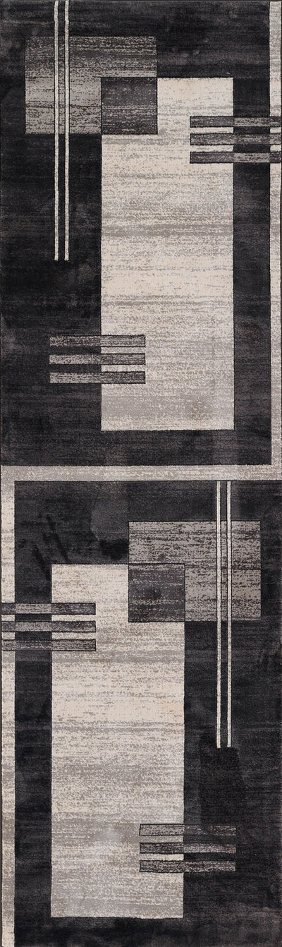 Sorelle Contemporary 2'2" x 7'7" Runner Rug in Grey Indoor Area Rug | Tapis Contemporain Sorelle 2'2" x 7'7" en Gris