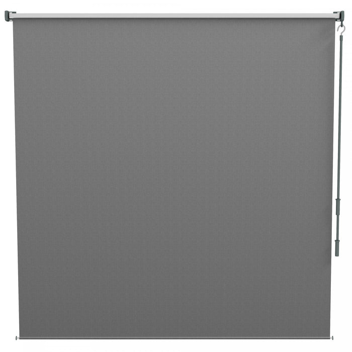 Outsunny Outdoor Roller Shade, 6' X 6' Patio Door Blinds, Light Grey