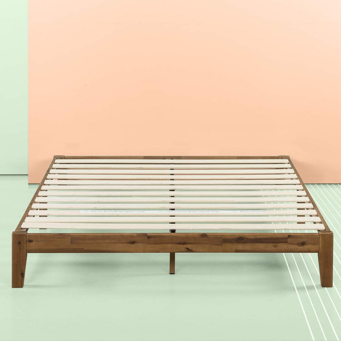 Lucinda Wood Platform Bed - Queen Size