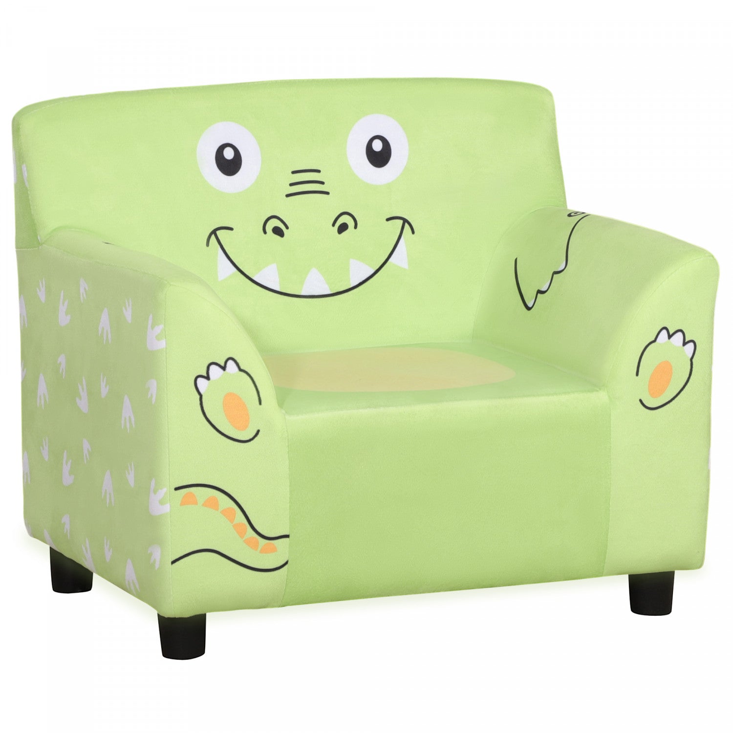 Qaba Kids Sofa Armrest Chair For Preschool Toddler Couch For Kids Room Green